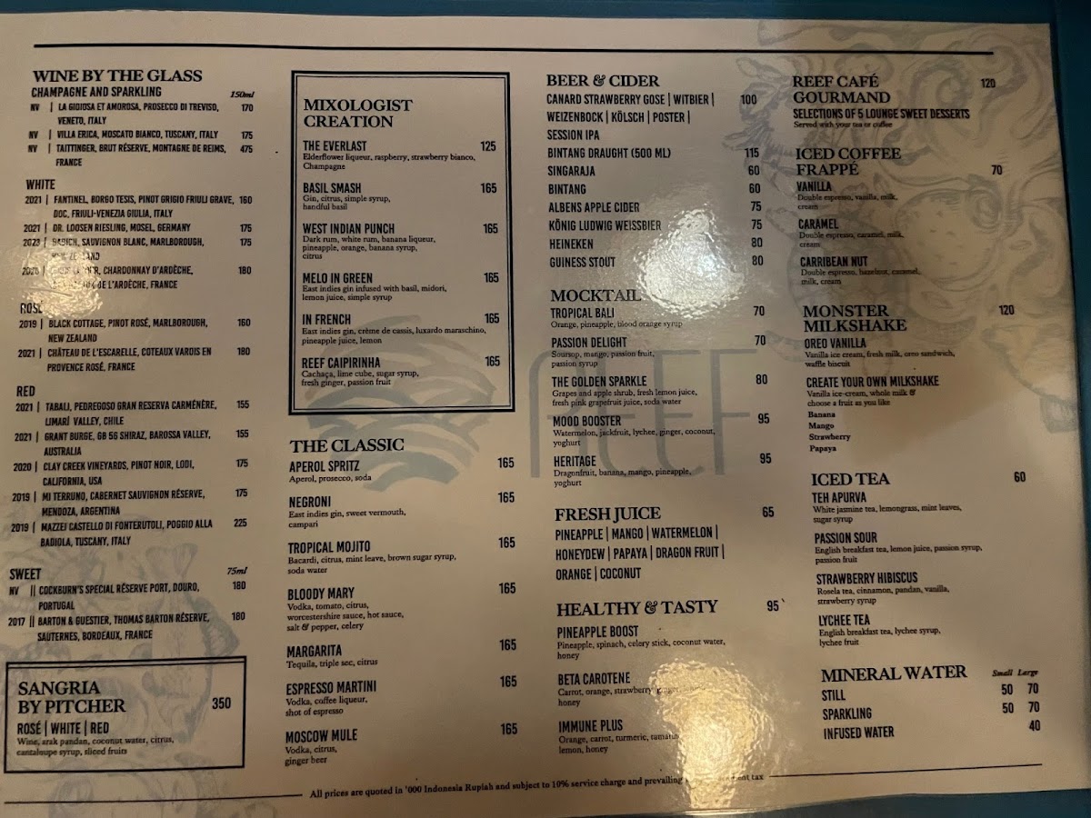 Reef Beach Club Photo Menu 6