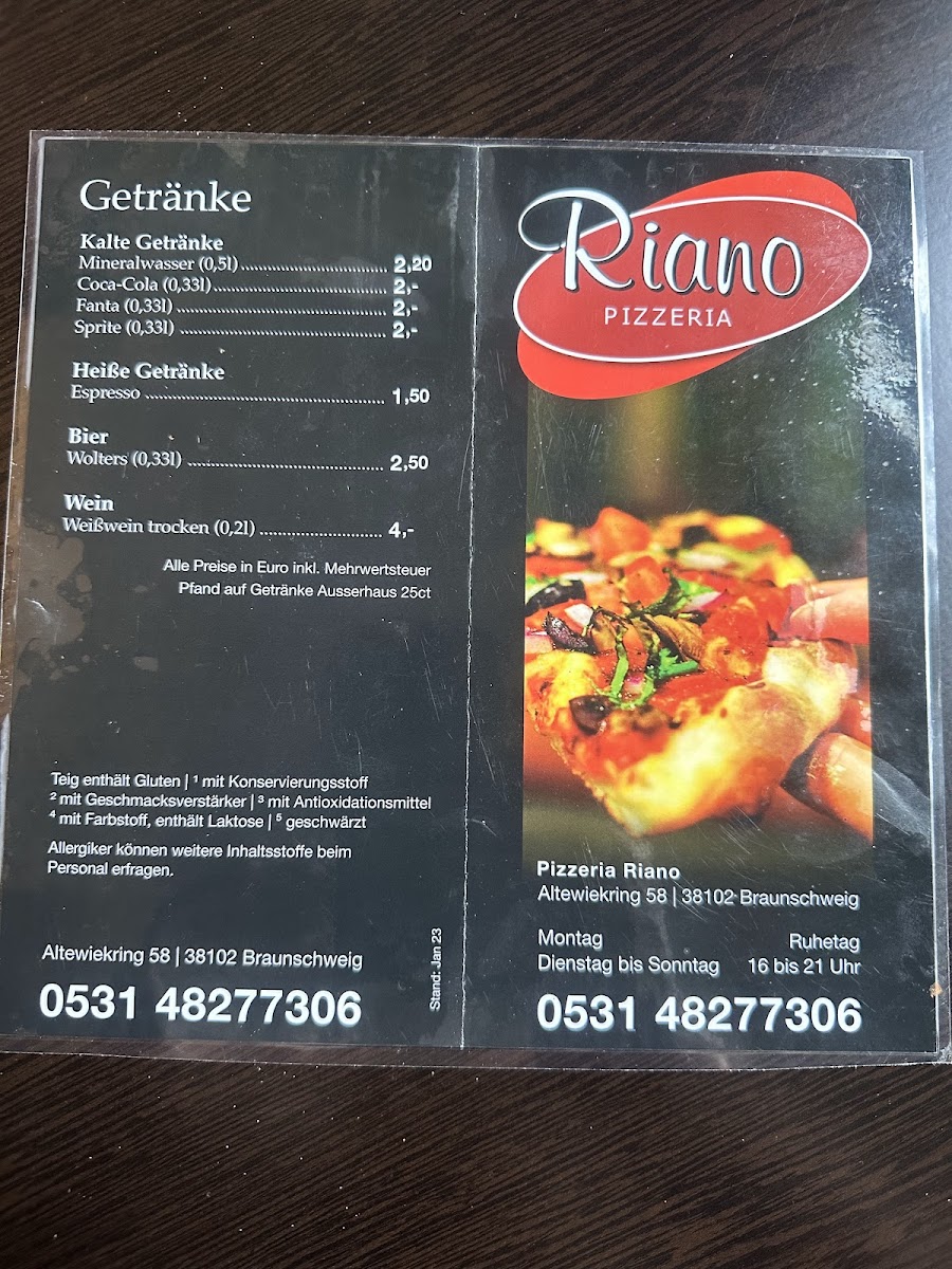 Pizza Riano - Braunschweig Photo Menu 3