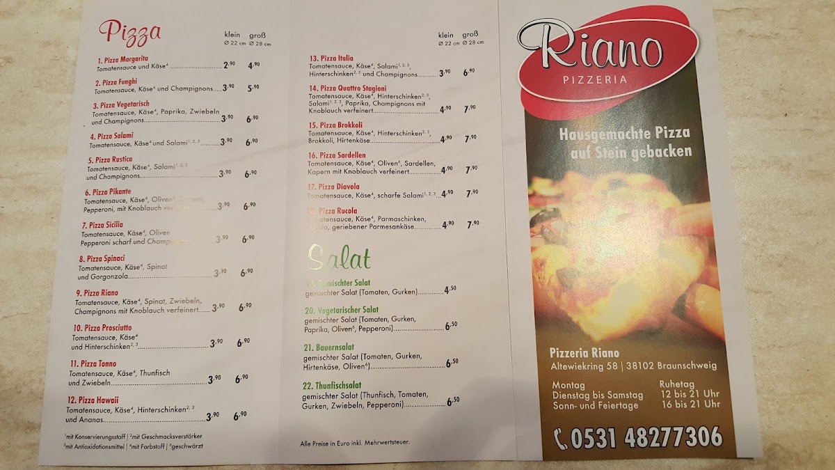 Pizza Riano - Braunschweig Photo Menu 8