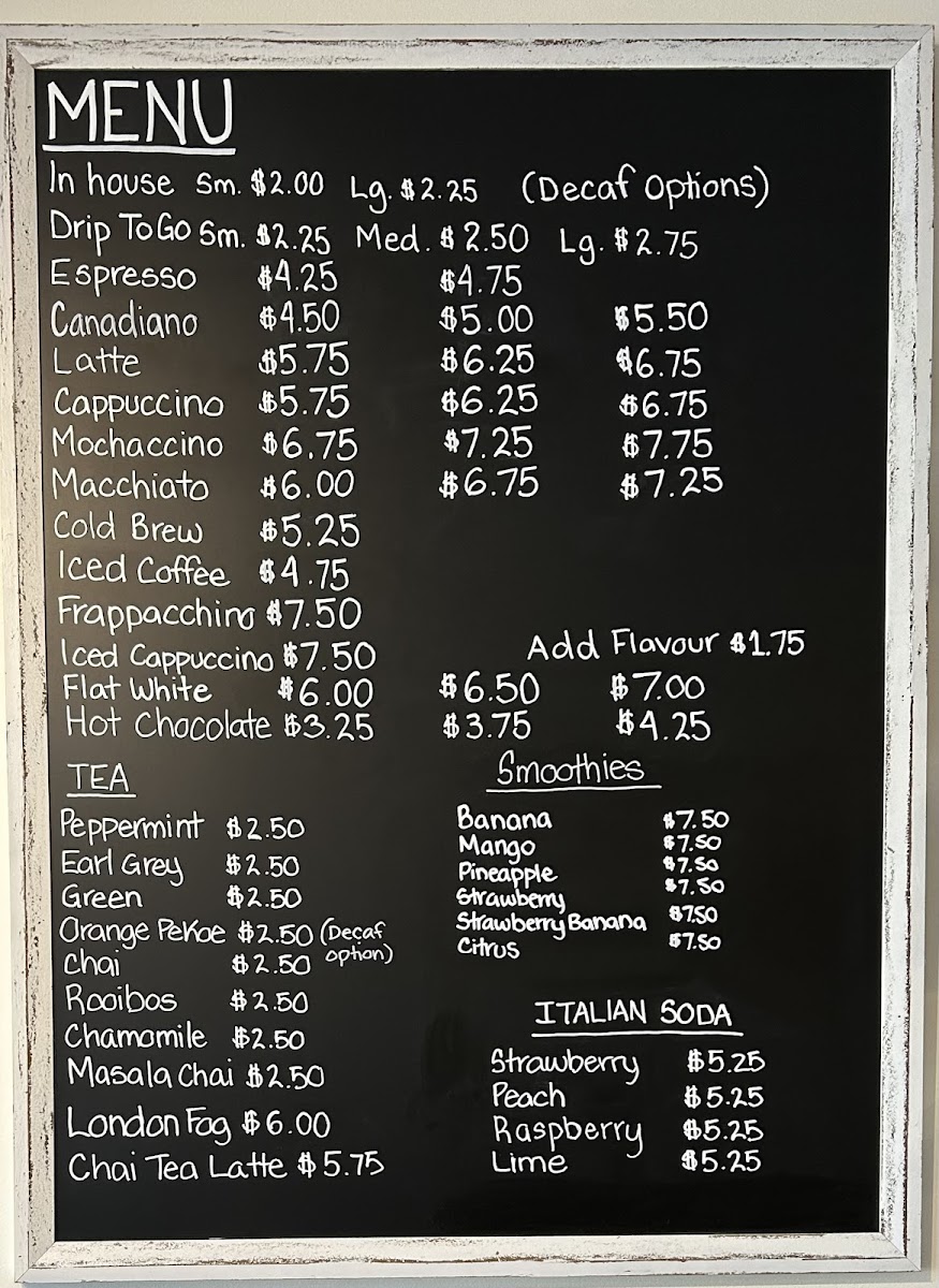 The Gallery Coffee House Photo Menu 1