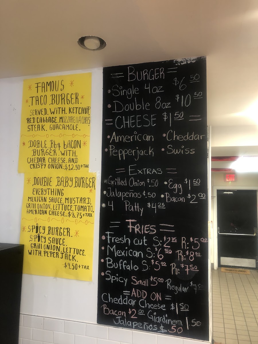 Famous TacoBurger Photo Menu 1