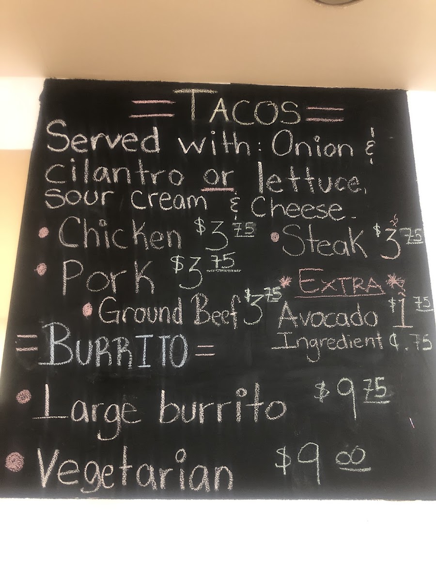 Famous TacoBurger Photo Menu 2
