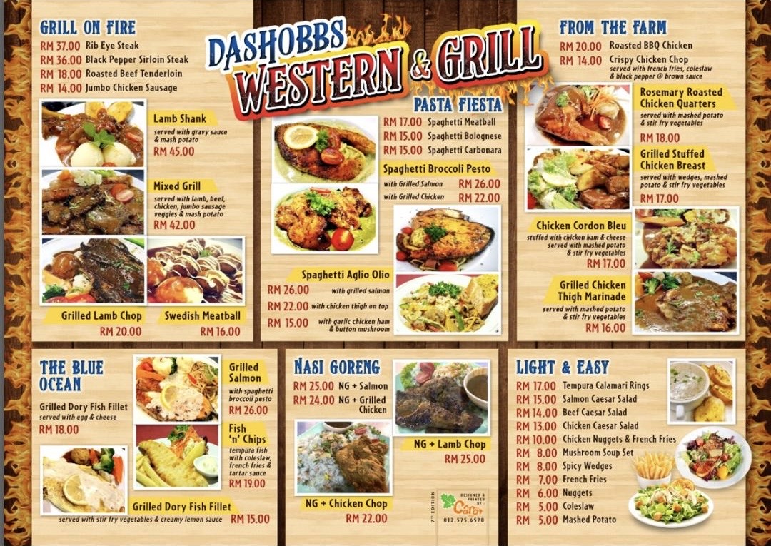 Dashobbs Western & Grill Photo Menu 1