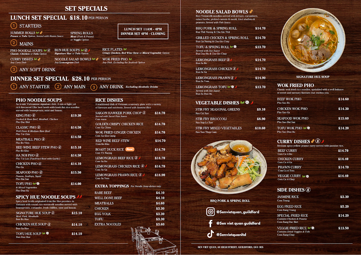 Sen Viet Quan Guildford Photo Menu 1