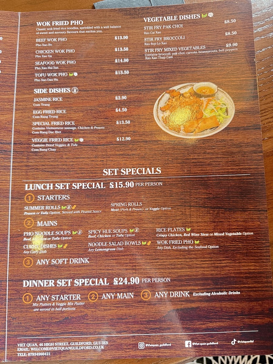 Sen Viet Quan Guildford Photo Menu 3