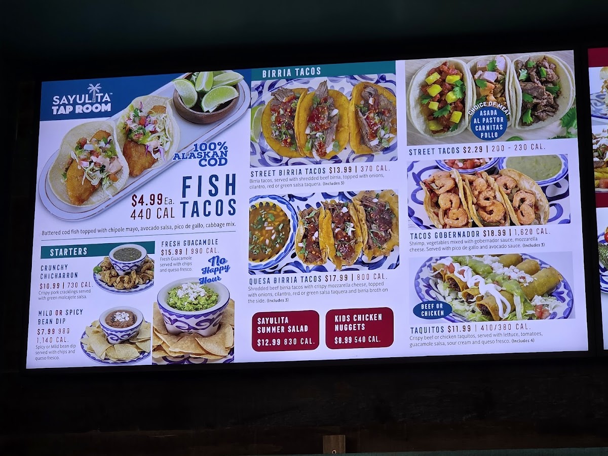 Sayulita Taproom Photo Menu 2