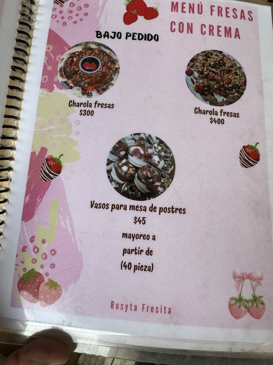 Rosita Fresita Photo Menu 1