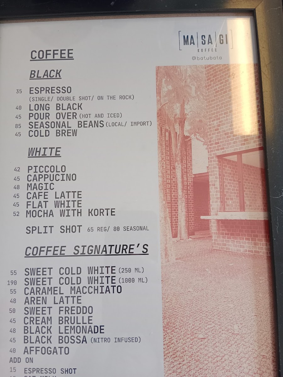 Masagi Koffee @Batubata Photo Menu 9