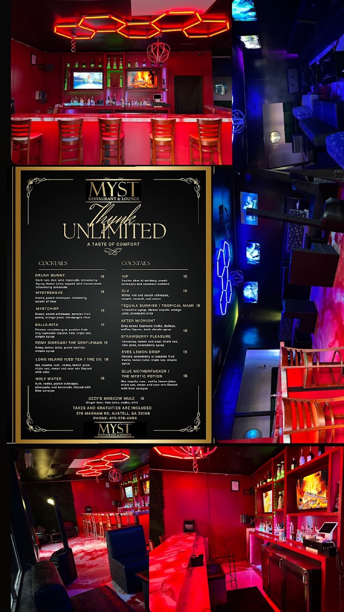 Myst Lounge Photo Menu 2