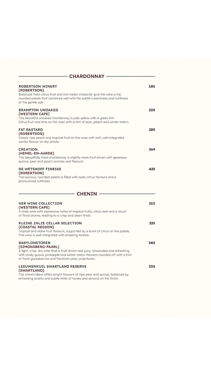 Turn ŉ Tender Steakhouse Majik Forest Photo Menu 6