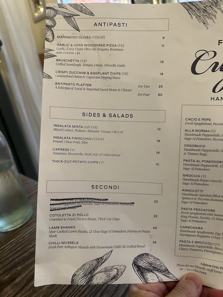Cugini's Fitzroy Photo Menu 10