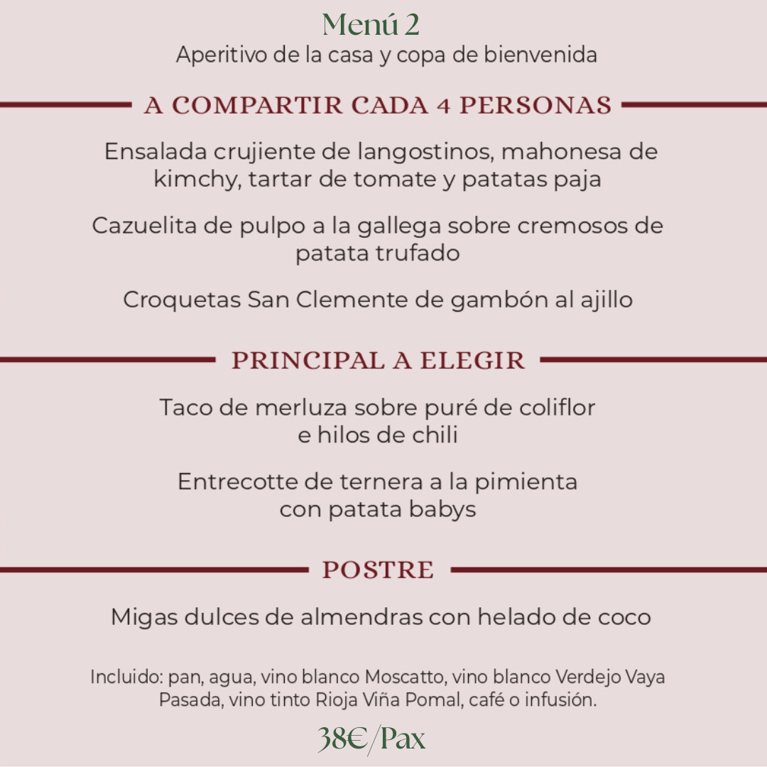 Restaurante El Secreto de San Clemente Photo Menu 2