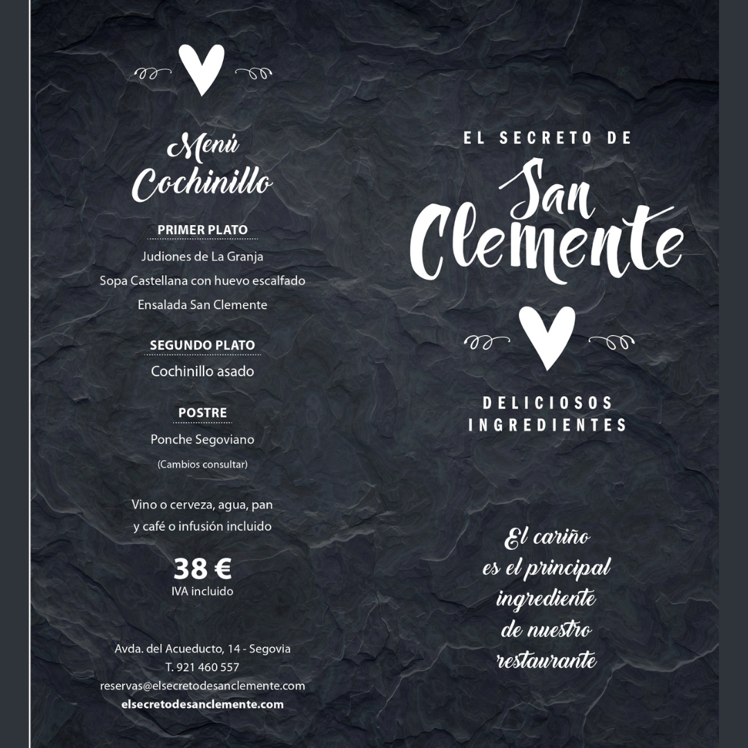 Restaurante El Secreto de San Clemente Photo Menu 9