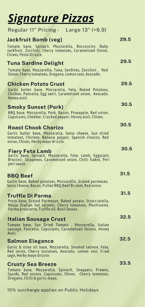 Elite Slice- Pizza in Whitebridge Photo Menu 1