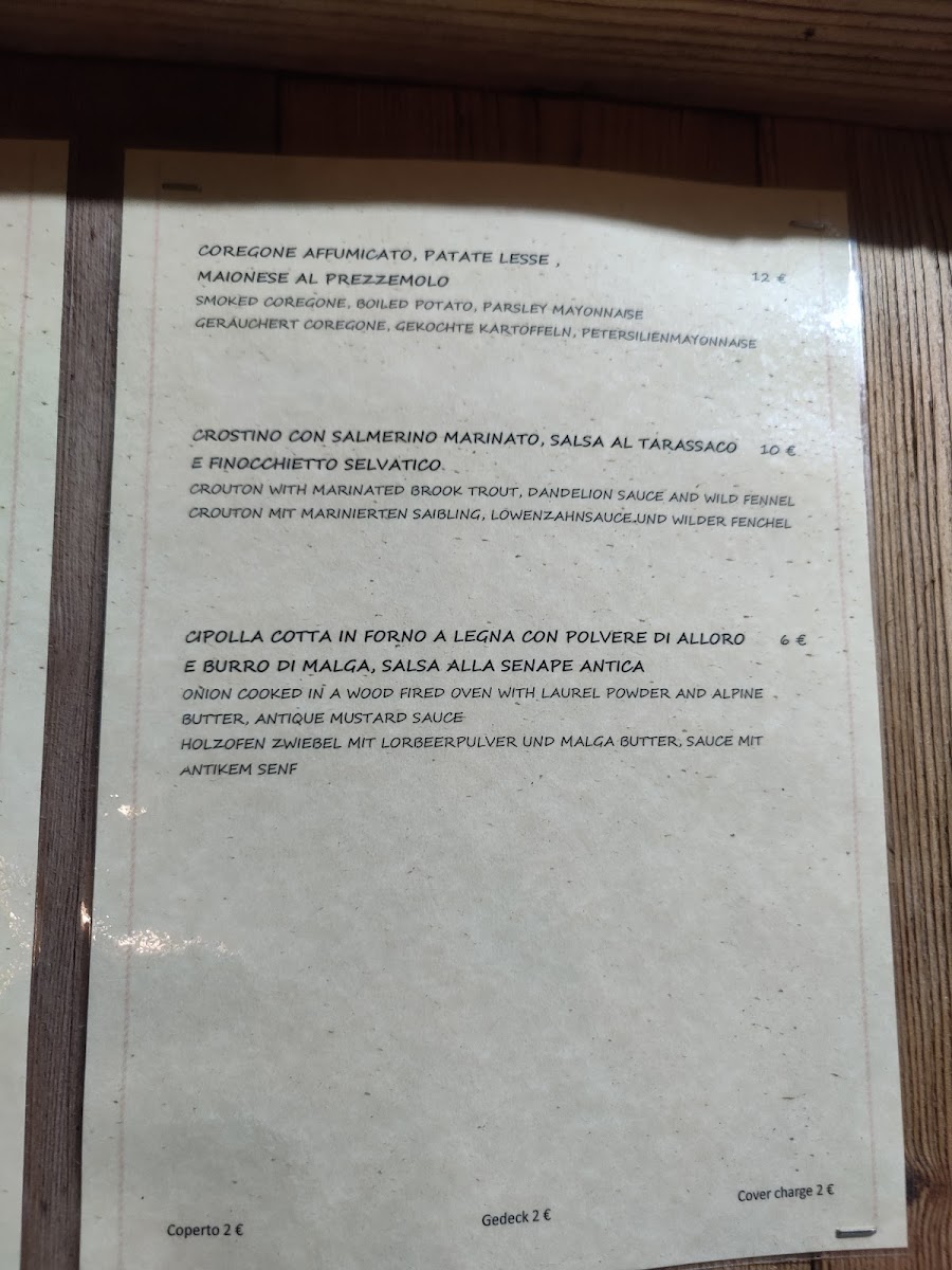 Ristorante La Rocchetta Photo Menu 2