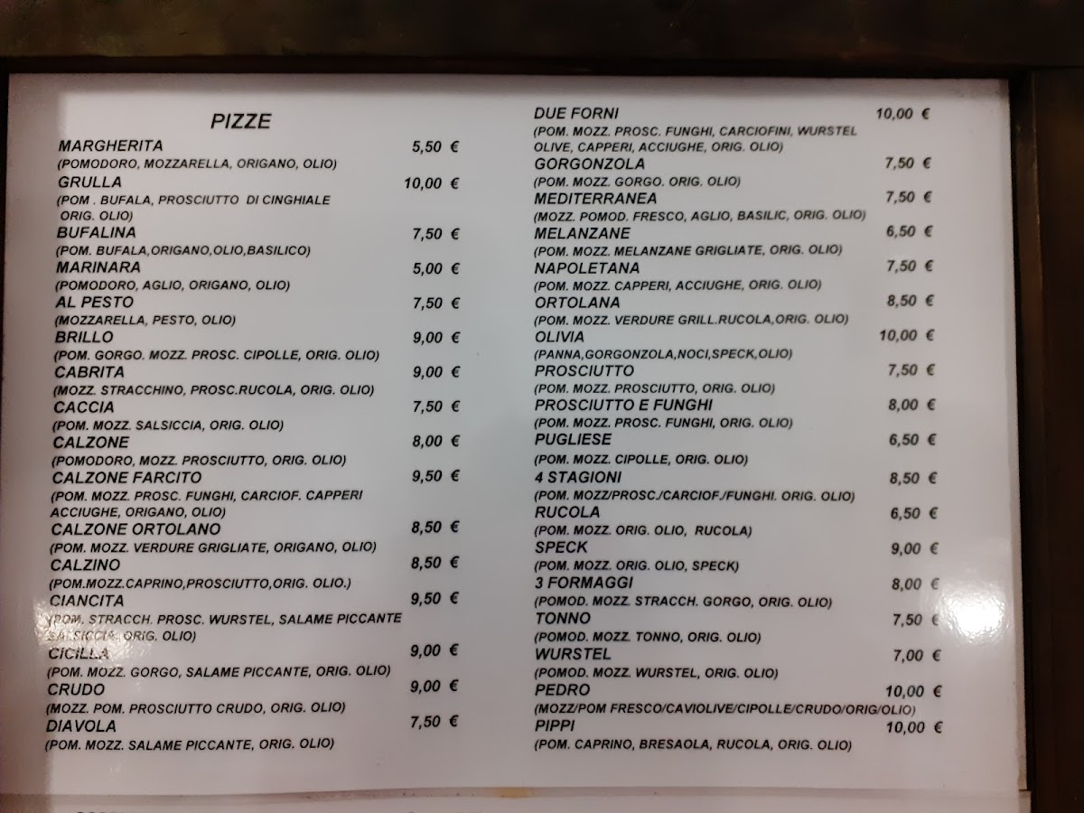 I Due Forni Pizzeria Photo Menu 2