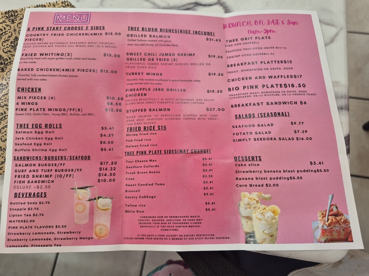 Thee pink plate cafe Photo Menu 2