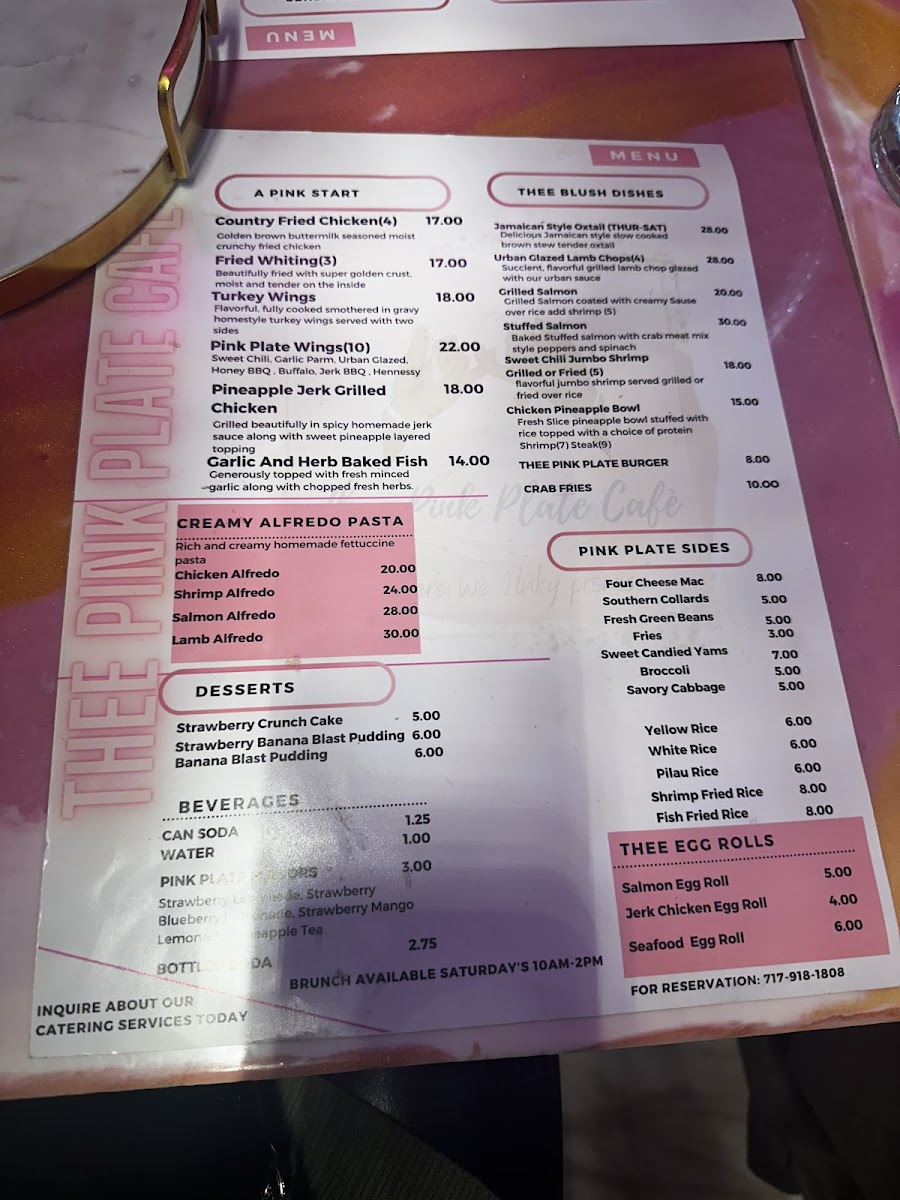 Thee pink plate cafe Photo Menu 3
