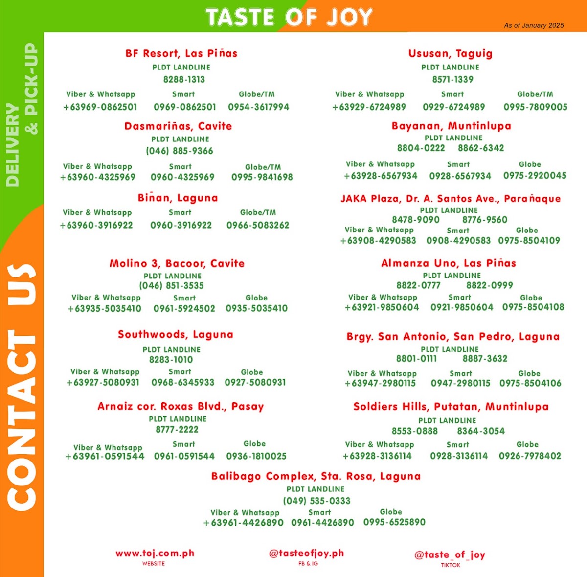 Taste Of Joy Soldiers Photo Menu 7