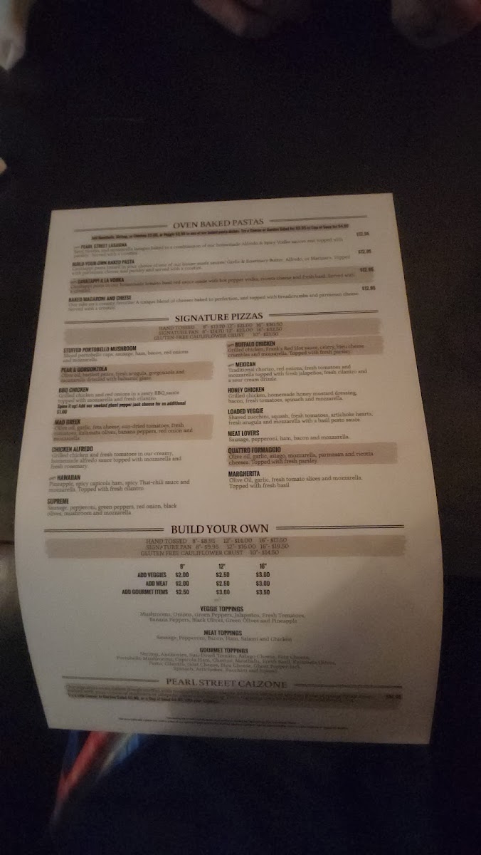 Pearl Street Pizzeria & Pub Photo Menu 4