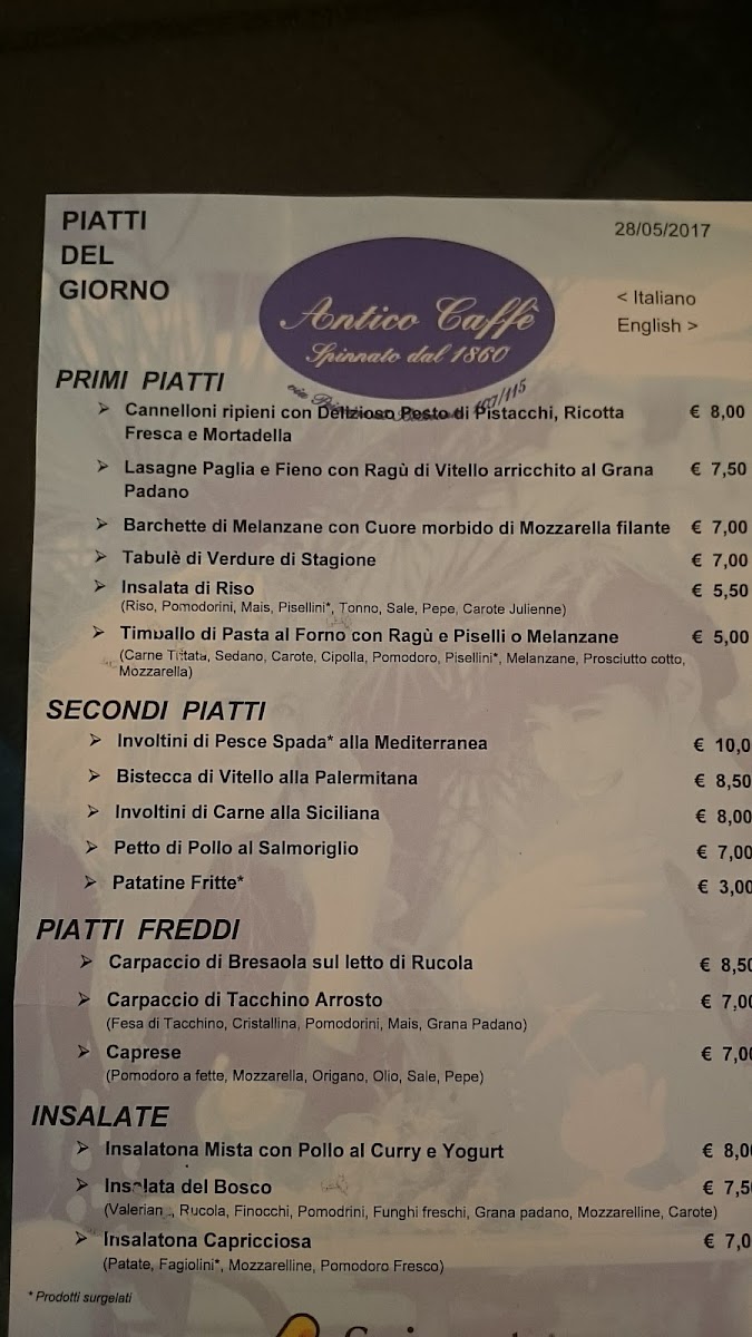 Antico Caffè Spinnato Photo Menu 8