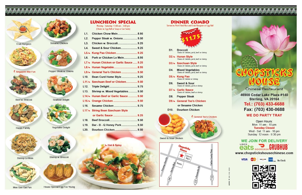 Chopsticks House Photo Menu 1