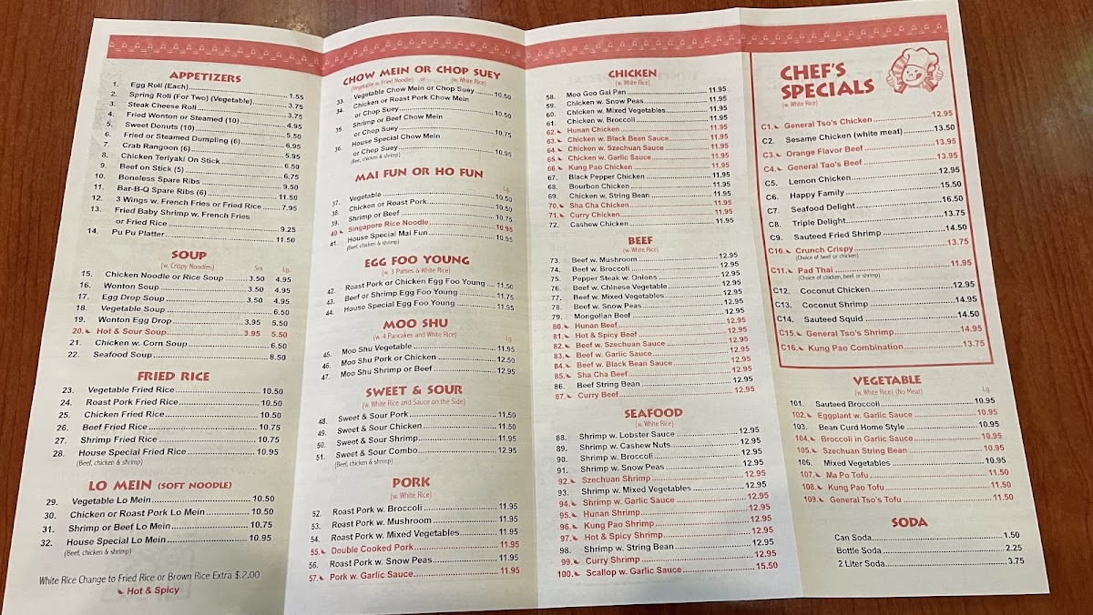 Chopsticks House Photo Menu 2