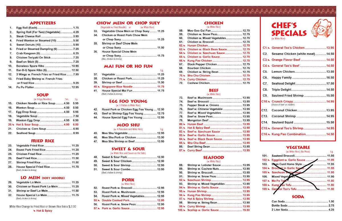 Chopsticks House Photo Menu 3
