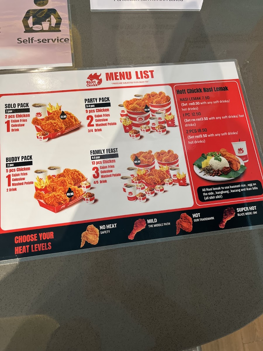 Hott Chickk Restaurant Photo Menu 4