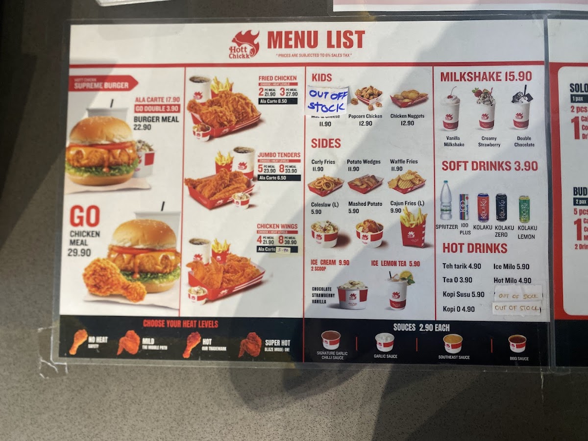 Hott Chickk Restaurant Photo Menu 7