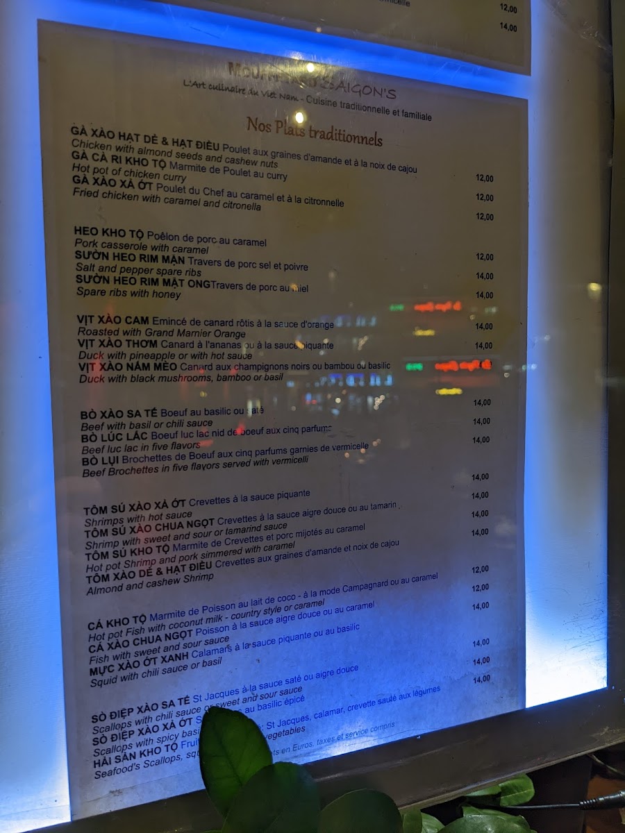 Mouffetard Saigon's Photo Menu 1