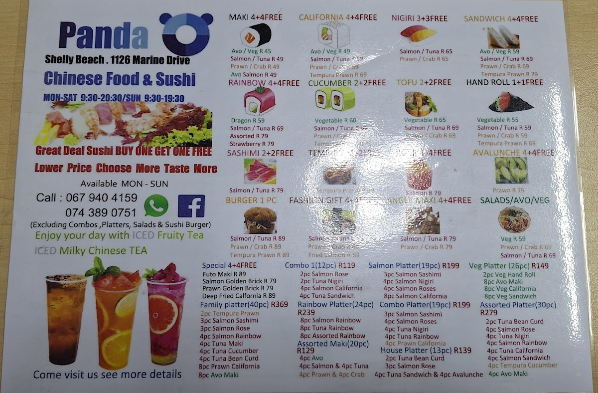Panda Sushi & Chinese Food Photo Menu 1