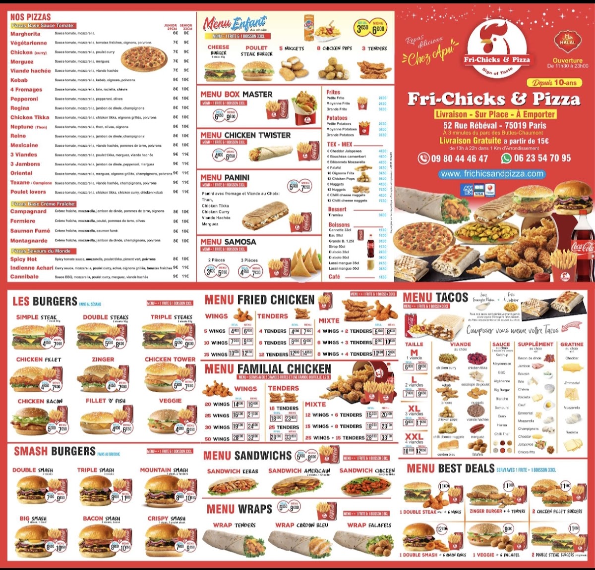 Fri-Chicks & Pizza Photo Menu 1