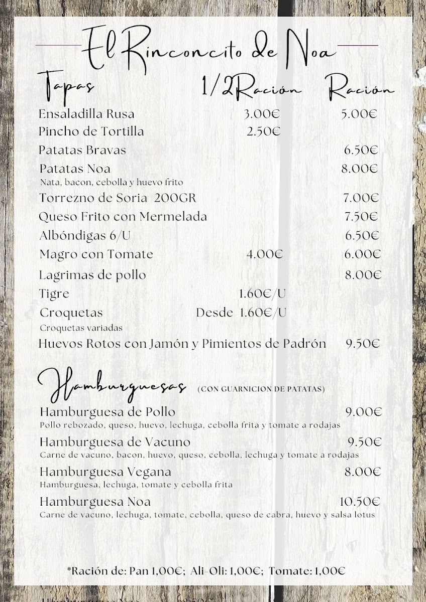El Rinconcito de Noa Photo Menu 3