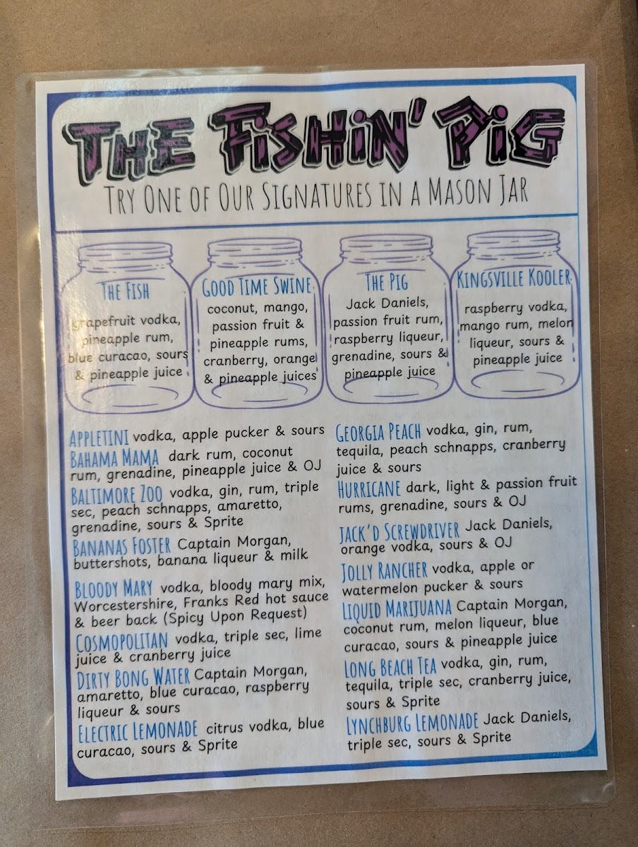 The Fishin' Pig Daleville Photo Menu 7