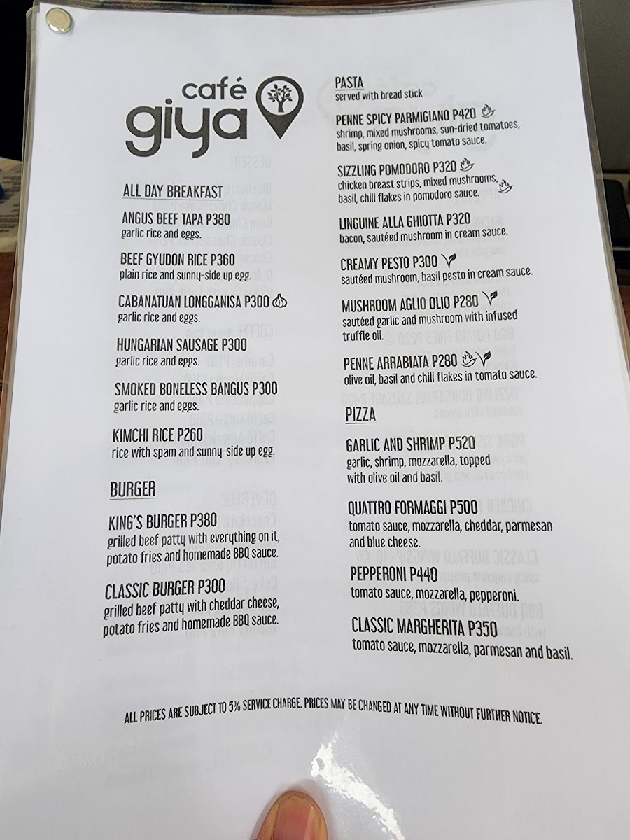 Cafe Giya Photo Menu 1