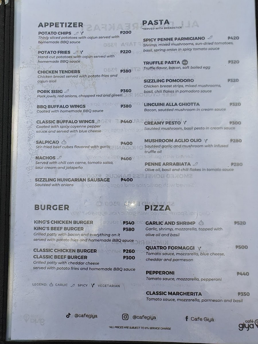 Cafe Giya Photo Menu 2