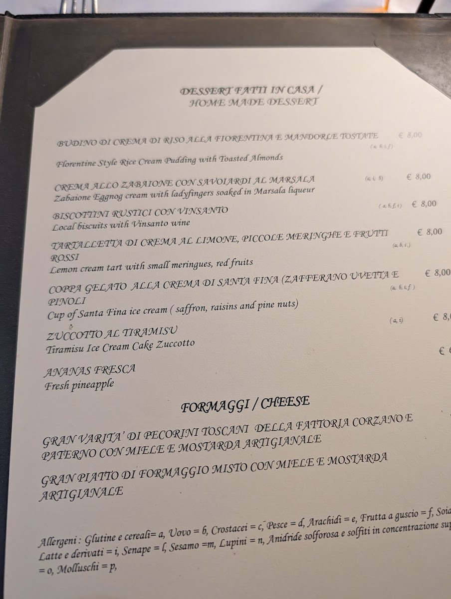 La Mandragola Photo Menu 5