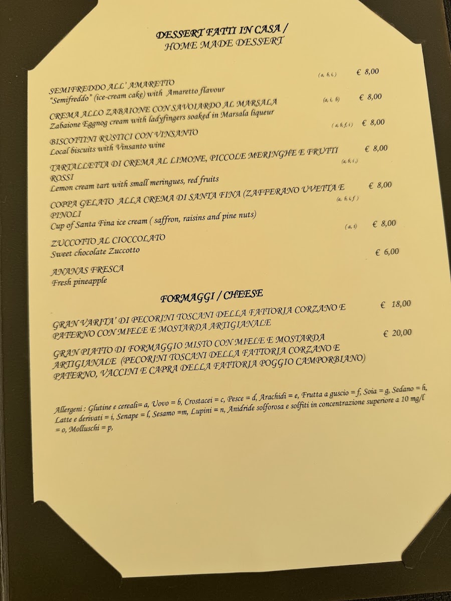 La Mandragola Photo Menu 7