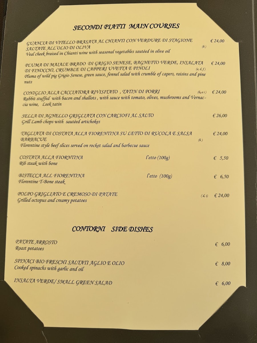 La Mandragola Photo Menu 8