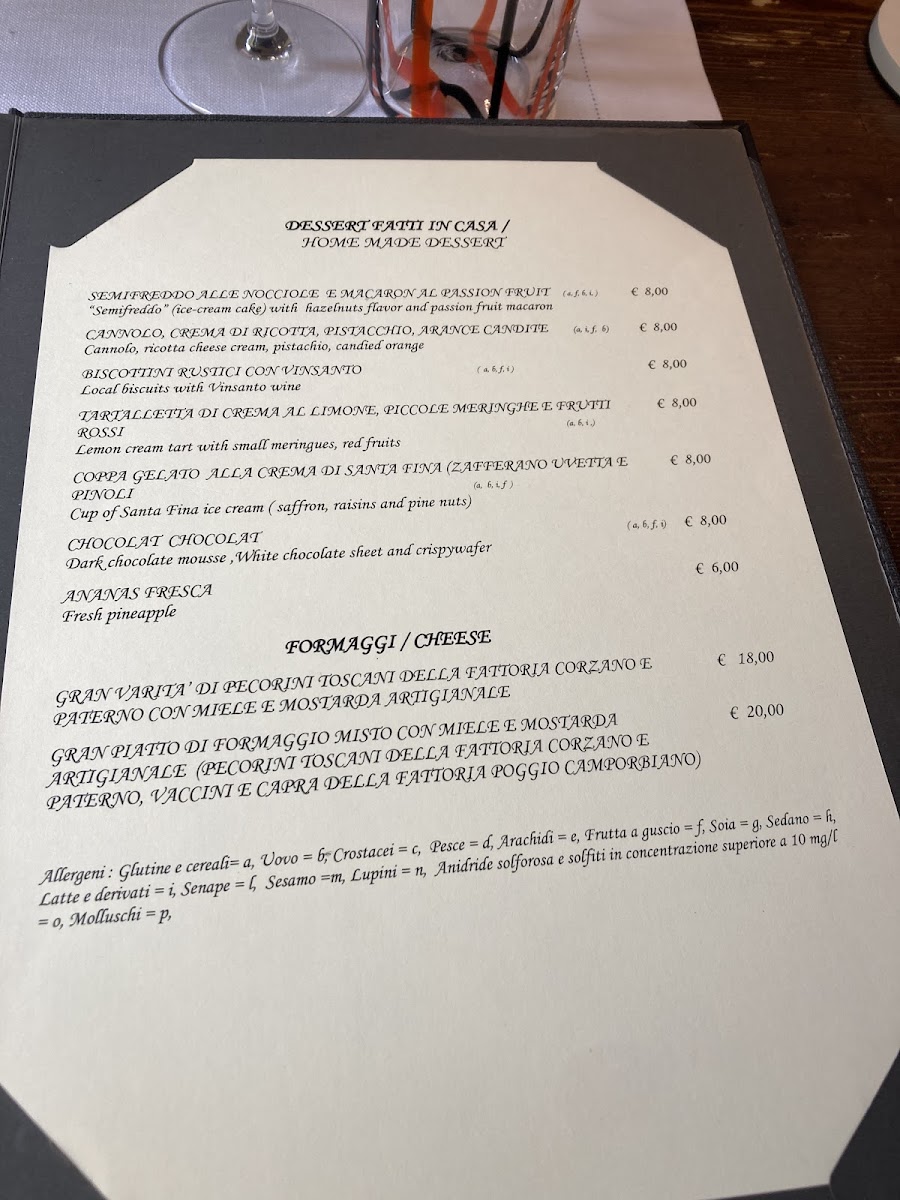 La Mandragola Photo Menu 9