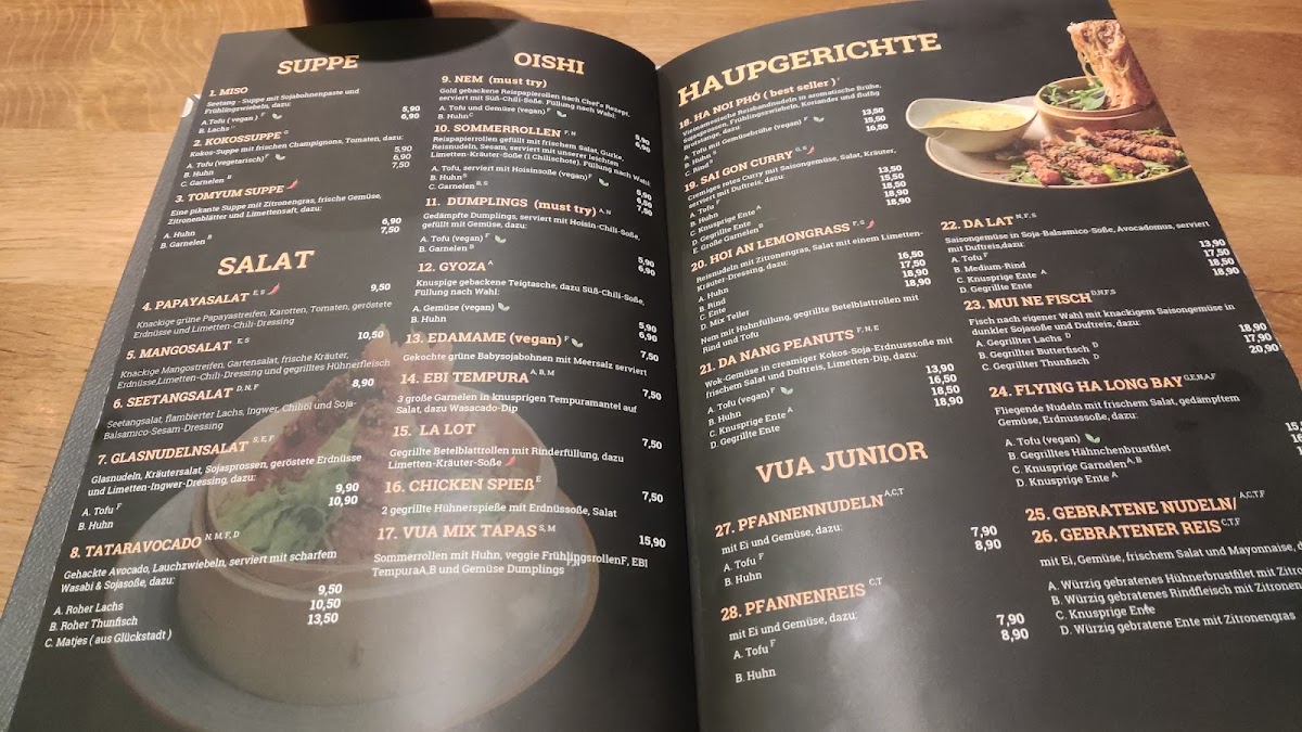 VUA Restaurant Photo Menu 1