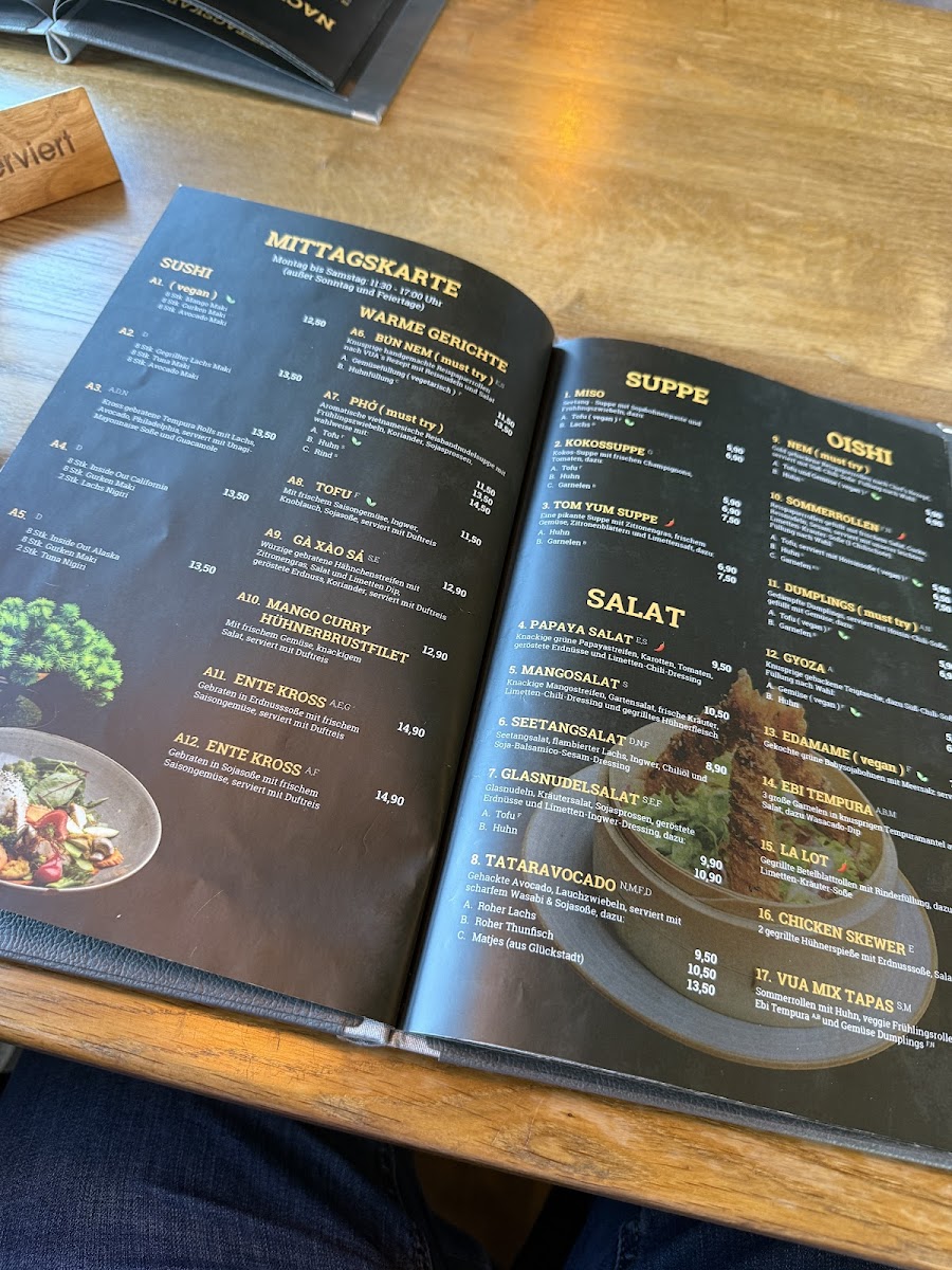 VUA Restaurant Photo Menu 2