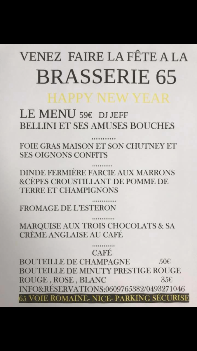 BRASSERIE 65 rooftop Photo Menu 2