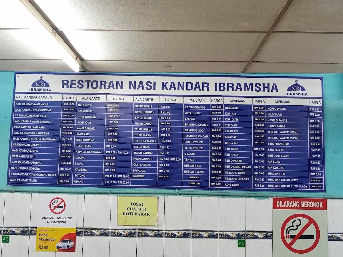 Restoran Nasi Kandar Ibramsha Sdn. Bhd. Photo Menu 1
