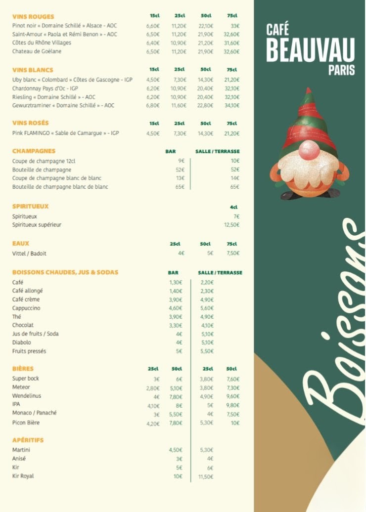 Café Beauvau Photo Menu 1