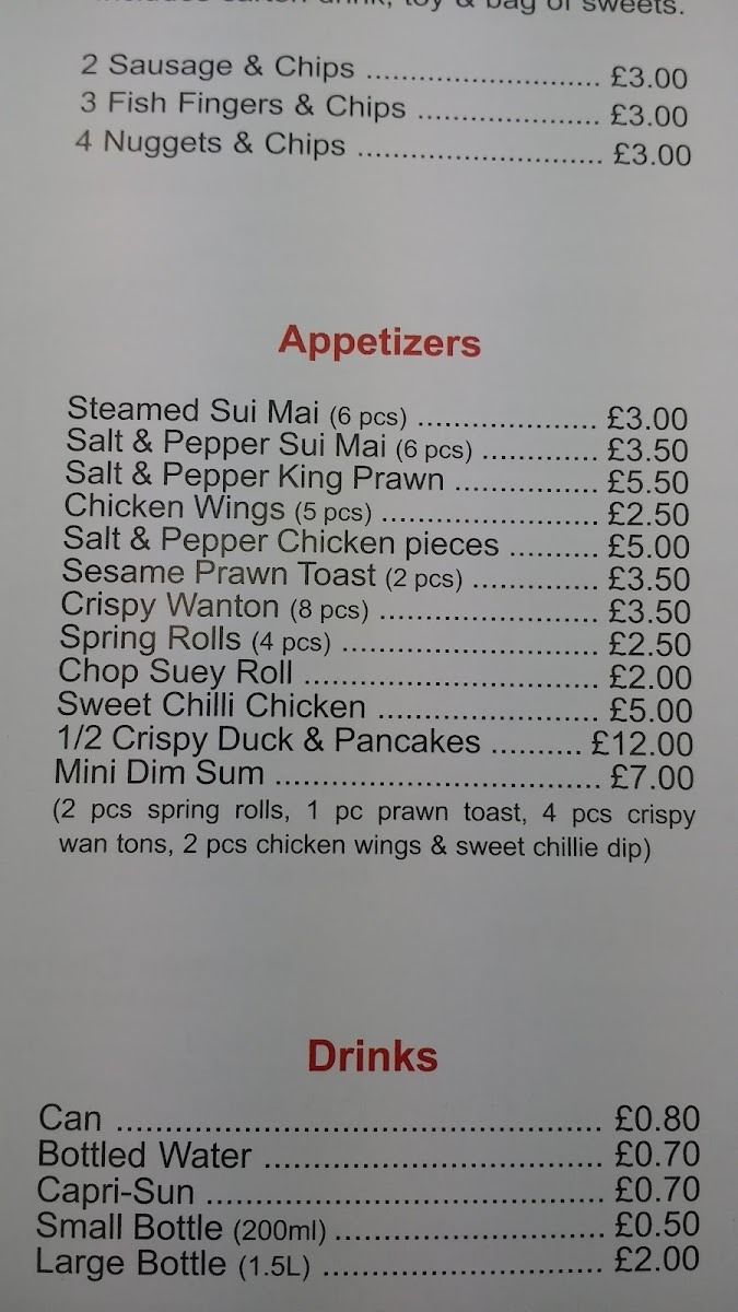 Andy's Fish and Chips Photo Menu 1