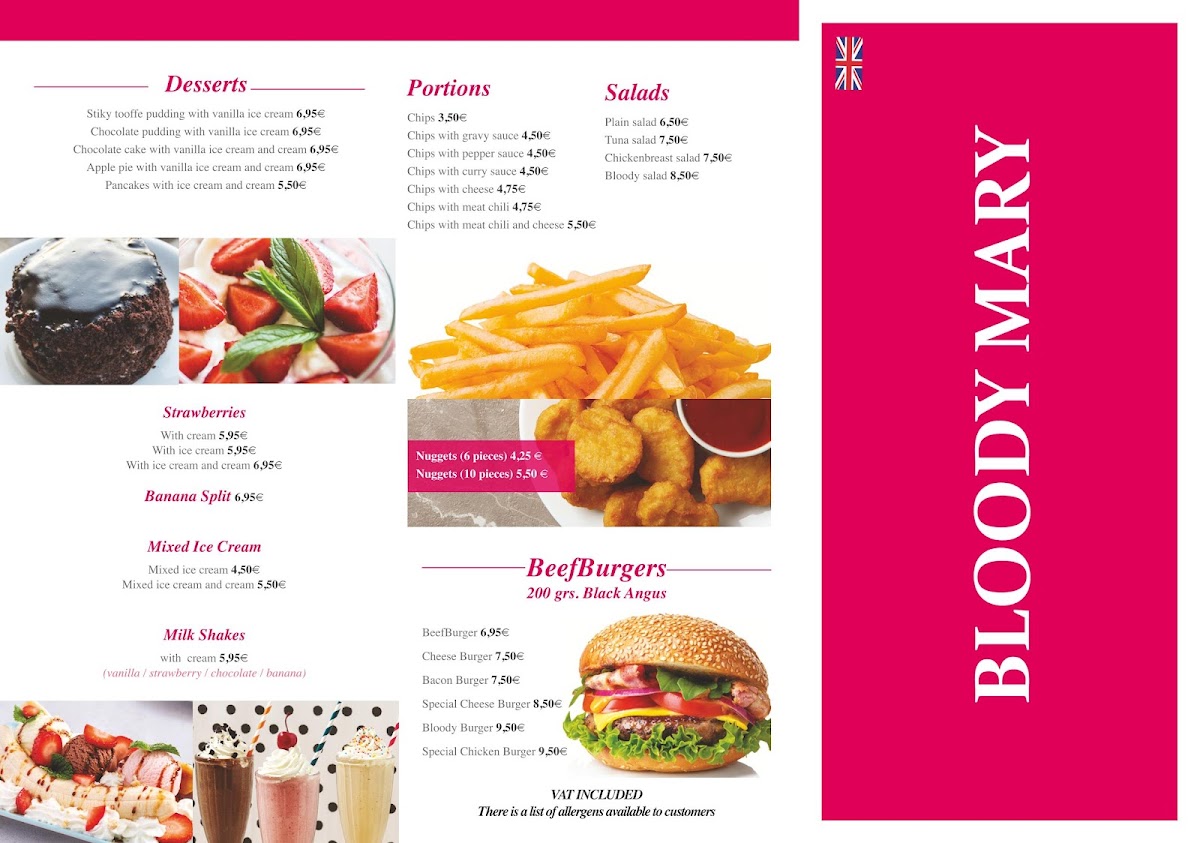 BLOODY MARY Photo Menu 2