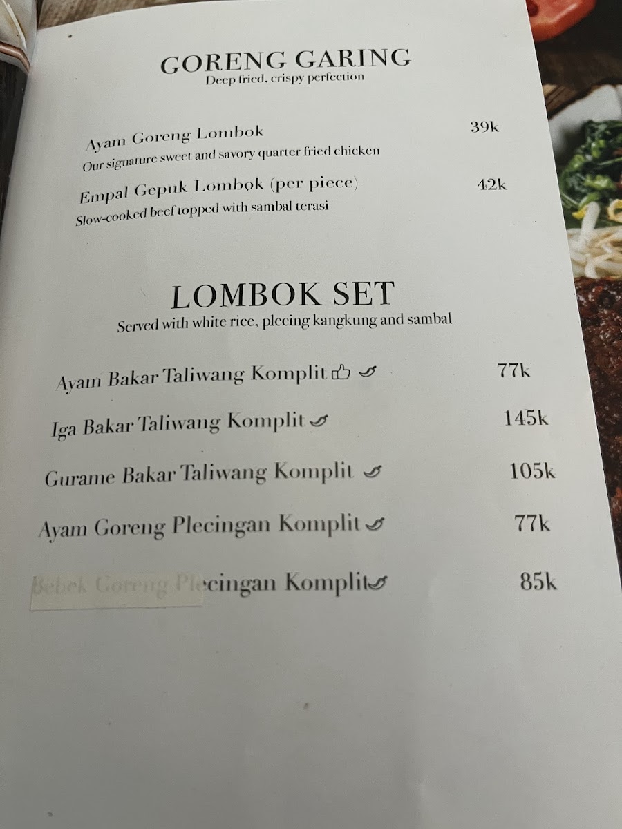 Bale Lombok Photo Menu 4