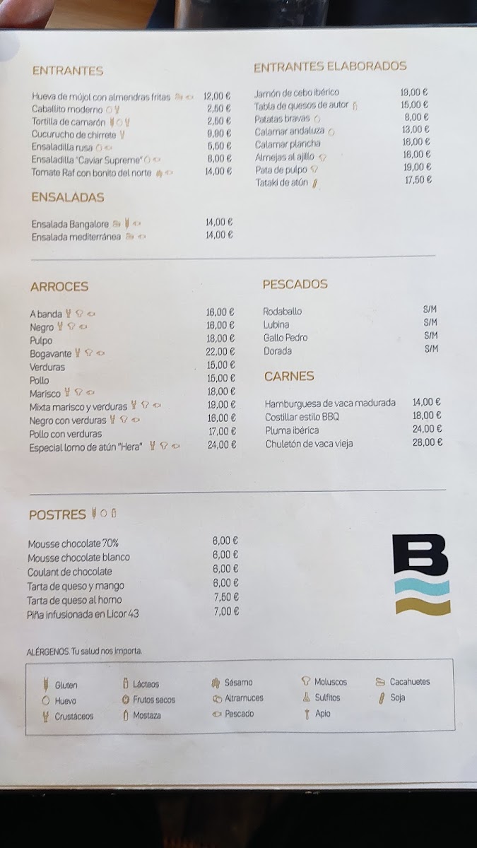 BANGALORE PLAYA Photo Menu 1